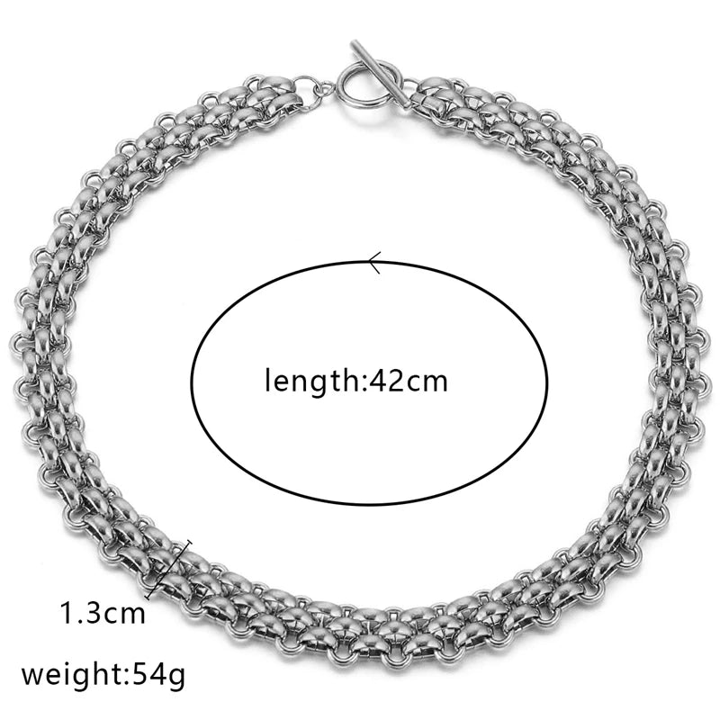 316L Stainless Steel 2025 New High-end Trendy Jewelry 18K Gold-plated Cool Charm Watch Strap Chain Necklaces Bracelets For Women